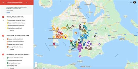 Taal Volcano Eruption Crisis Map