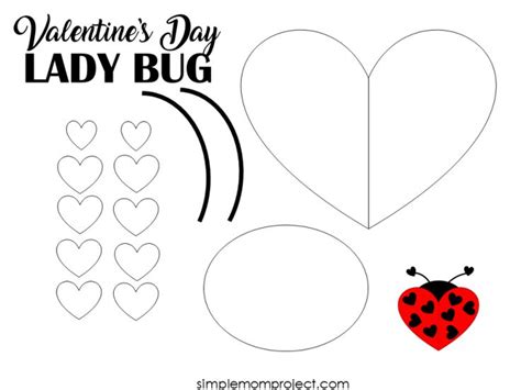 Free Printable Heart Shaped Ladybug Craft | Ladybug crafts, Valentines art, Valentine crafts