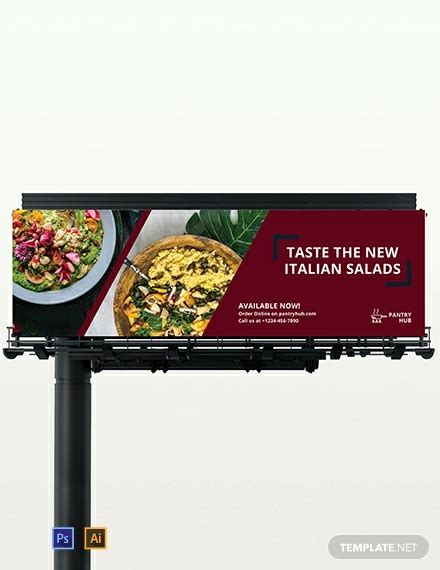 15+ Restaurant Billboard Templates - Editable PSD, AI Format Downloads