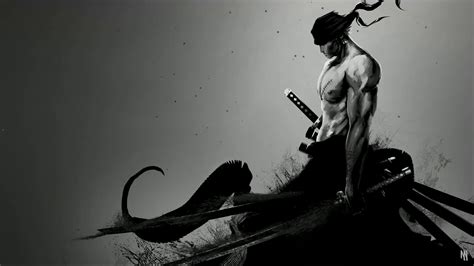 Black and White Zoro Live Wallpaper