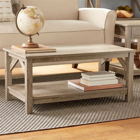 Mainstays Aston Mills Rustic Farmhouse Coffee Table, Rustic Brown - Walmart.com