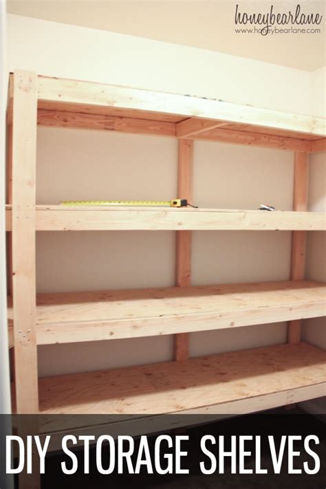 DIY Storage Shelves - HoneyBear Lane