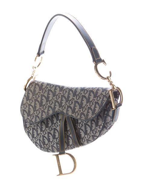 Christian Dior Diorissimo Denim Saddle Bag - Handbags - CHR52637 | The ...