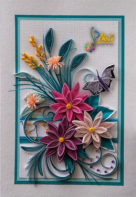 Neli Quilling Art: Quilling card /14.8 cm- 10.5 cm/