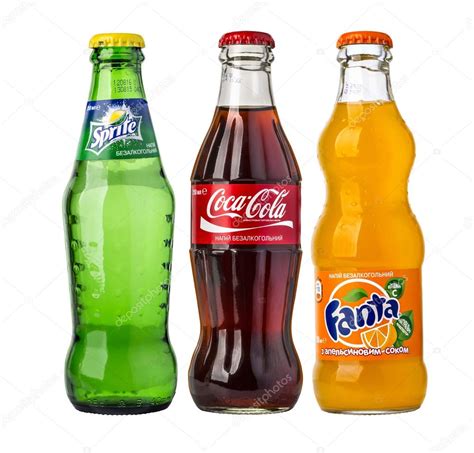 Coca-Cola, Fanta and Sprite glass bottles — Stock Editorial Photo ...