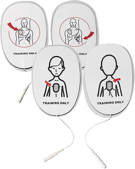 CPR Assistant 1 Adult Set + 1 Infant/Child Set Universal AED Pads for ...