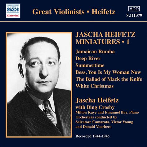 Jascha Heifetz Miniatures, Vol. 1 (1944-1946) - CD | Opus3a