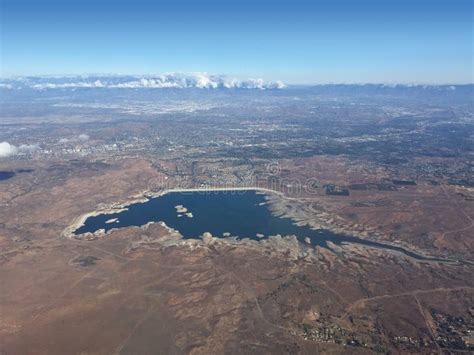 Aerial Shot of Lake Mathews Stock Image - Image of body, reservoirs: 47086631