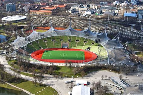 HD wallpaper: green seats, olympic stadium, olympic park, munich ...