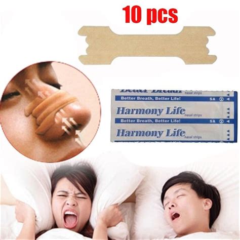 Buy 10Pcs Nasal Strips Anti Snoring Patches Sleep Better Aid Stop Snore Better Breathe Improve ...