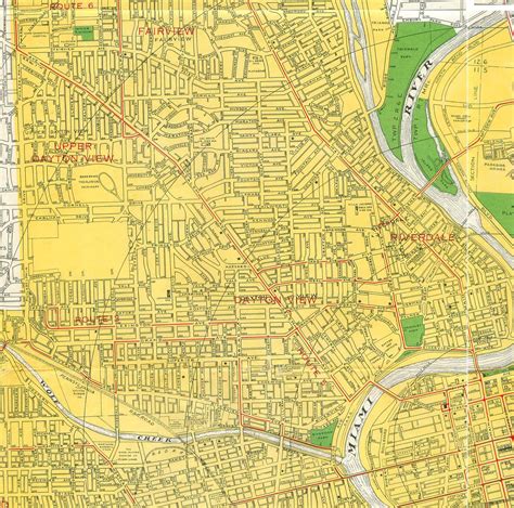 1945 map of Dayton, Ohio