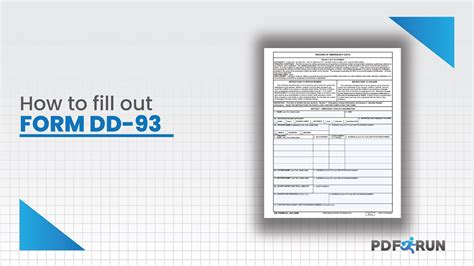 How to Fill Out Form DD-93 | PDFRun - YouTube