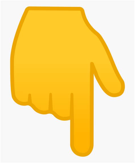 Backhand Index Pointing Down Icon - Finger Point Down, HD Png Download , Transparent Png Image ...