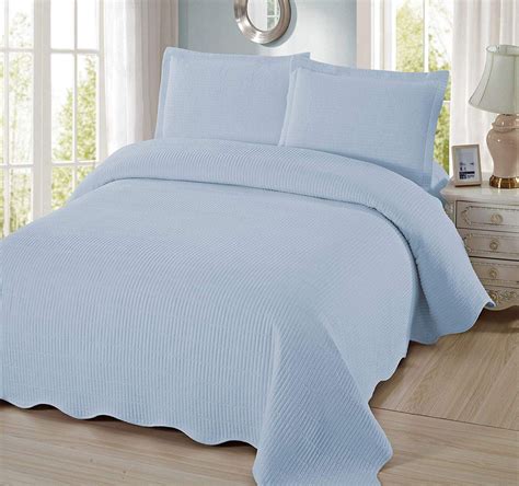 Orly's Dream 3 Pcs Super Soft Queen Size Solid Light Blue Color, Pre ...