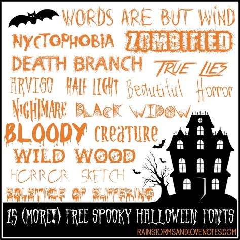 15 (More!) Free Halloween Fonts | Rainstorms and Love Notes