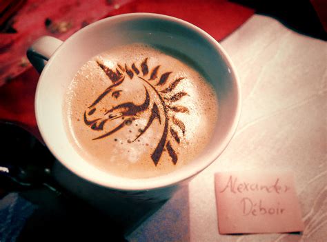 Coffee Art: Unicorn by Deboir on DeviantArt