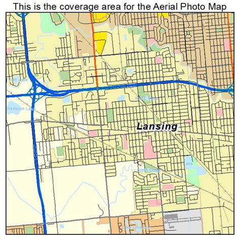 Aerial Photography Map of Lansing, IL Illinois