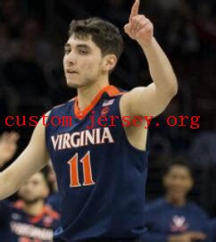 #11 Ty Jerome virginia cavaliers jersey navy blue and white | Custom ...