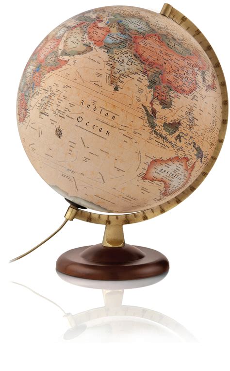 Classic A4 Antique Illuminated World Globe 30cm | map world globe shop