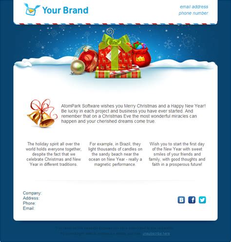 Free Holiday Email Templates