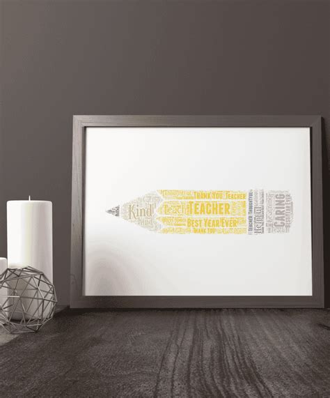 Personalised Pencil Word Art Print | ABC Prints