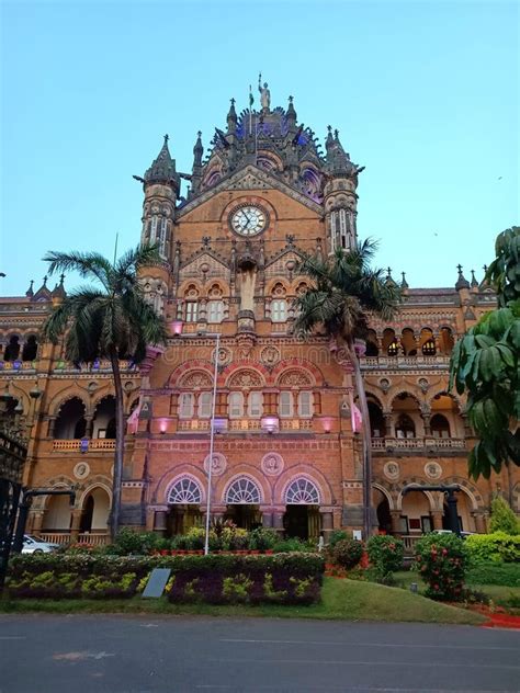 Heritage Railway Building in Mumbai Stock Photo - Image of bright ...