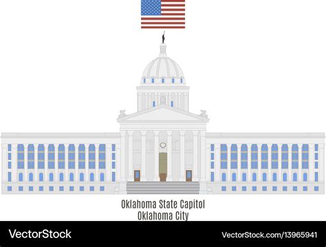 Oklahoma state capitol Royalty Free Vector Image