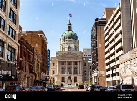 Indianapolis, IN - March 30, 2021: Indiana State Capitol building in Indianapolis, IN Stock ...