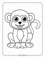 Baby Monkey Cartoon Coloring Pages sketch template