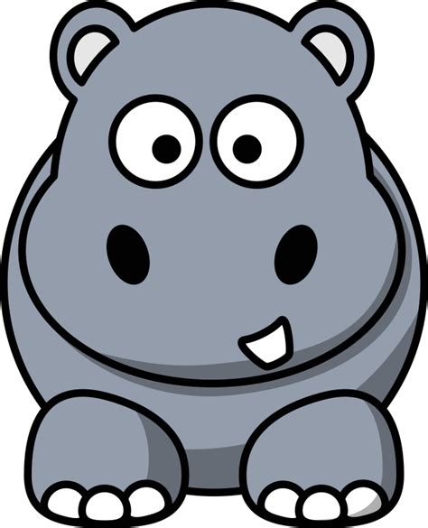 Cartoon hippo - Openclipart