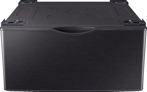 Samsung - Washer/Dryer Laundry Pedestal with Storage Drawer - Fingerprint Resistant Black ...