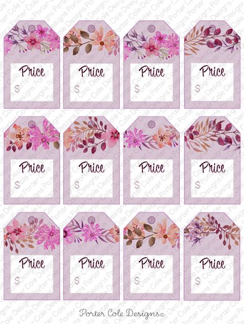 Price Tags Fillable Printable DIGITAL FILE - Etsy