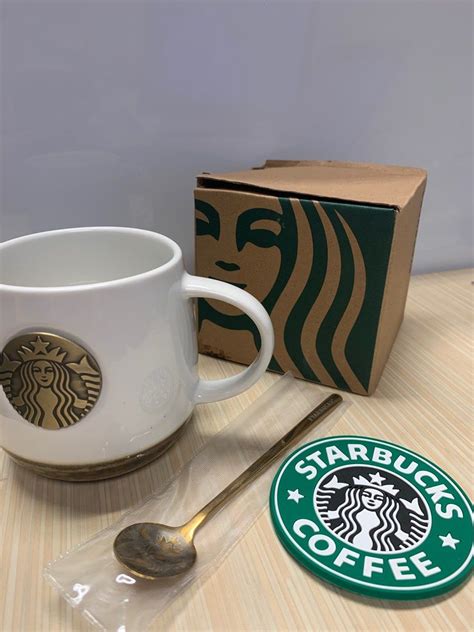 Starbucks 2023 Brass emblem mug - limited edition, Furniture & Home ...