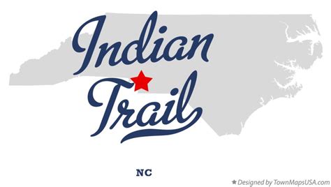 Map of Indian Trail, NC, North Carolina