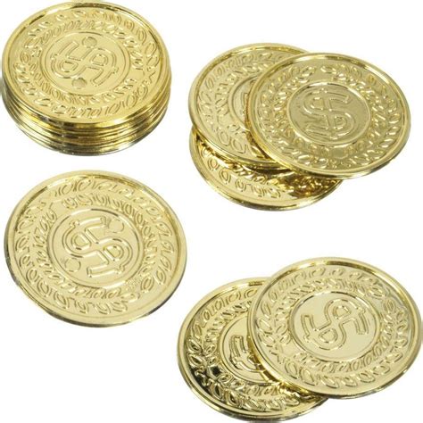 Dollar Sign Gold Coins 100ct | Party City