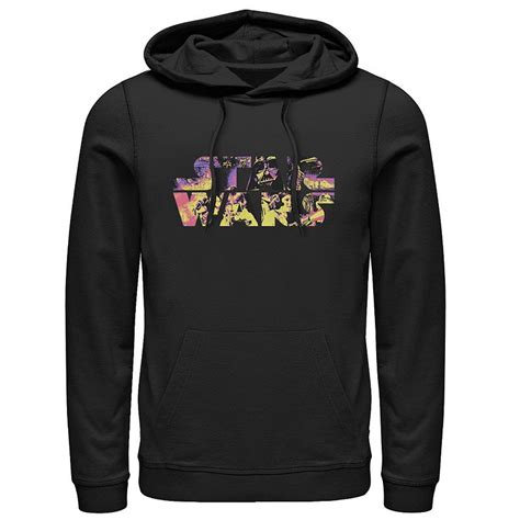 Closeout Sale Men's Star Wars Logo Poster Fill Hoodie | Free Shipping ...