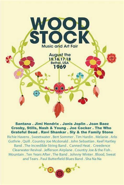 WOOD STOCK FLYER FROM 1969 | Woodstock poster, Woodstock festival, Woodstock 1969