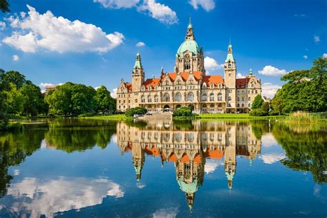 City Hall of Hannover, Germany Stock Image - Image of lake, hall: 72669755