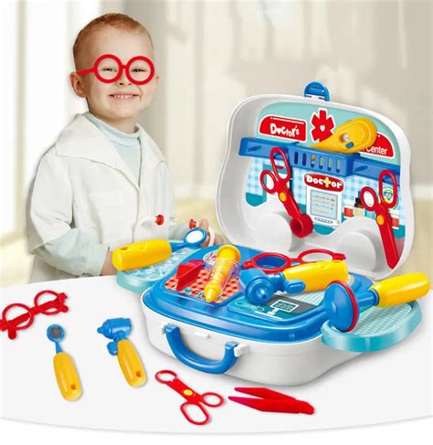 Kids Children Role Play Toys Set Simulation Kitchenware Suitcase Make Up Medical Appliances BM88 ...