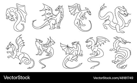 Chinese dragon fire breathing animal Royalty Free Vector