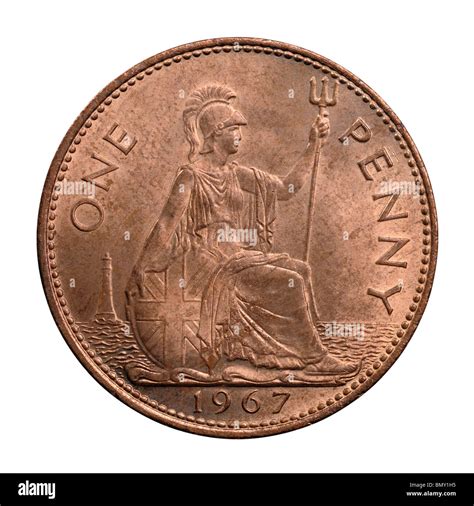 1967 UK One Penny coin Stock Photo - Alamy