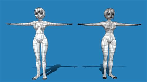 Base Mesh - Femele Anime Character - Buy Royalty Free 3D model by Rzyas ...