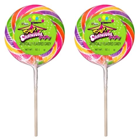 Buy Giant Sour Apple Carnival Swirl Lollipops 4.25 oz. (120g) (Pack Of 2) Online at desertcartUAE