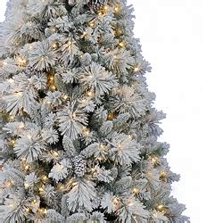 7.5 ft Hallmark Artificial Pre-Lit Sugared Spruce Christmas Tree - Sam's Club