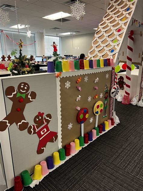 Gingerbread House for cubicles | Office christmas decorations cubicles ...