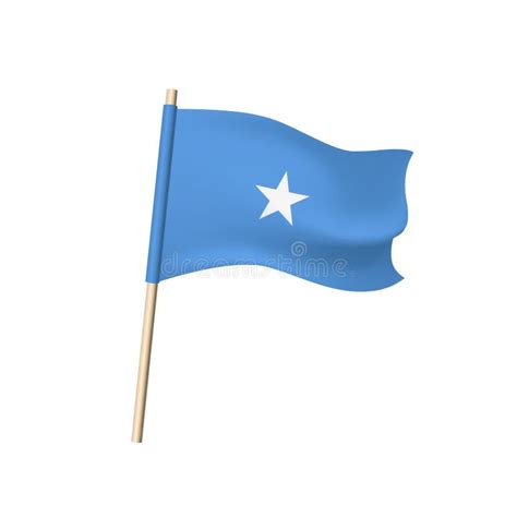 Somalia Flag. White Star on Blue Background. Stock Vector ...