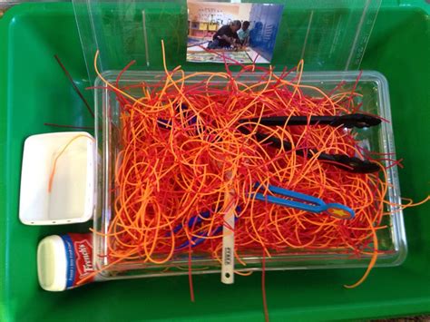 Rubbery Plastic Spaghetti Noodle Sensory Bin