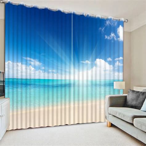 NoEnName_Null 3D Printing Curtains Blackout Cortians Beautiful Full Light Shading Bedroom ...