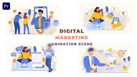 Best Video Digital Marketing Animation Scene Premiere Pro Template ...