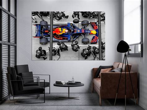 Formula 1 Canvas Wall Art Racing Print Man Cave Decor F1 Poster Pit ...